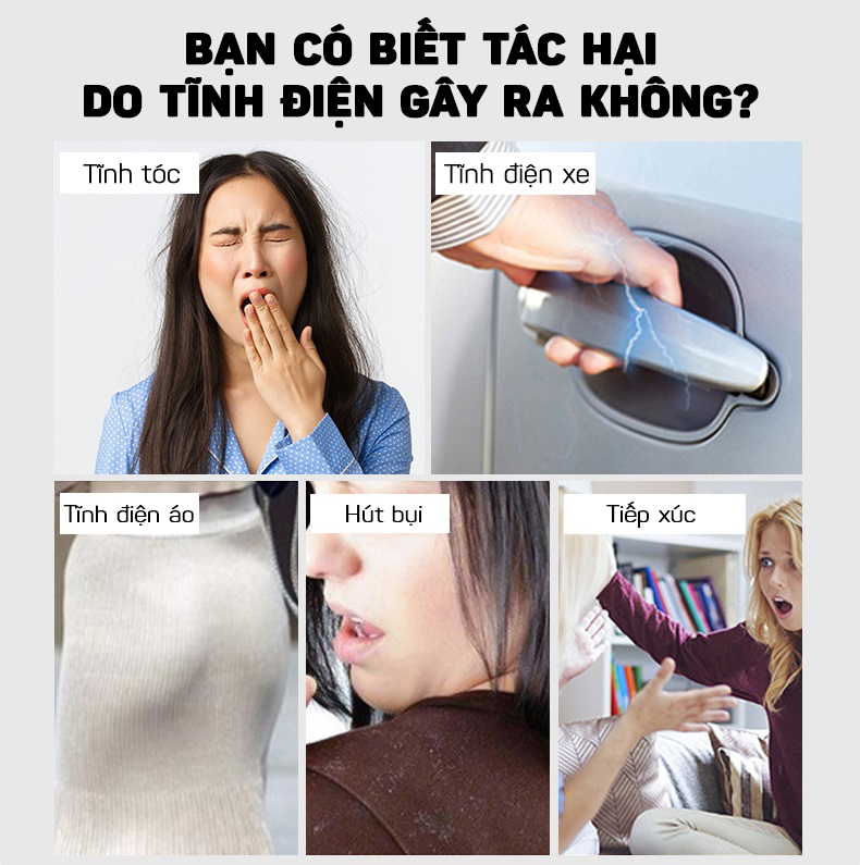 Dung Dịch Chống Tĩnh Điện Cho Quần Áo, Tóc, Đồ Kim Loại, Chăn Gối Cao Cấp 80ml- Hàng Nhập Khẩu