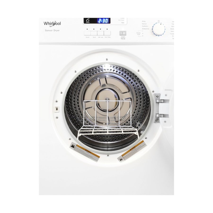 Máy Sấy Thông Hơi Whirlpool 7KG TRẮNG AWD712S2 - Hàng Chính Hãng (chỉ giao HCM)