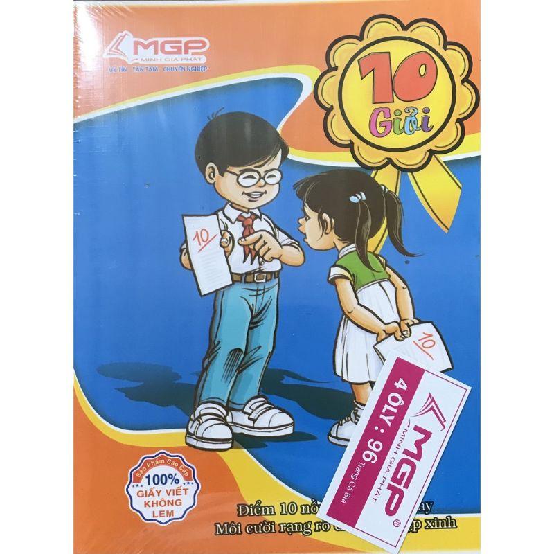10 cuốn tập học sinh điểm 10 96 trang 4 ô ly dày định lượng 100