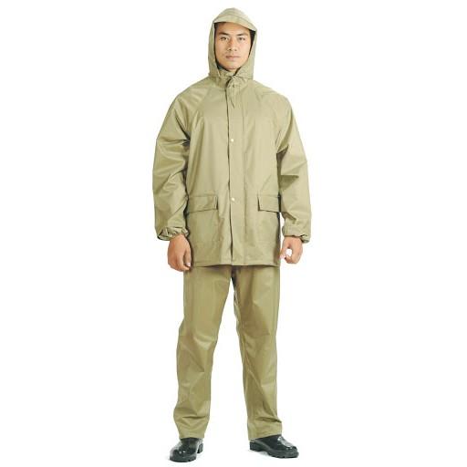 Áo Mưa Bộ Người Lớn Vải Dù Chống Thấm - Màu Vàng