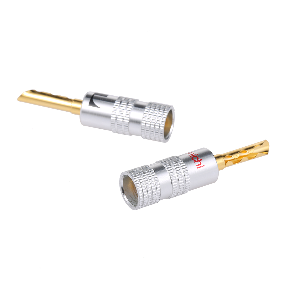 Bộ Khuếch Đại Âm Thanh Đầu Cắm Chuối Bằng Đồng Mạ Vàng 24K 4mm, Màu Đen & Đỏ