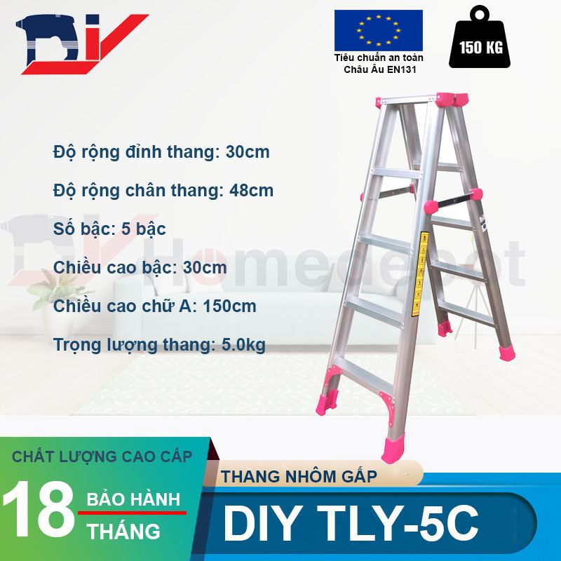 Thang nhôm gấp DIY TLY-5C