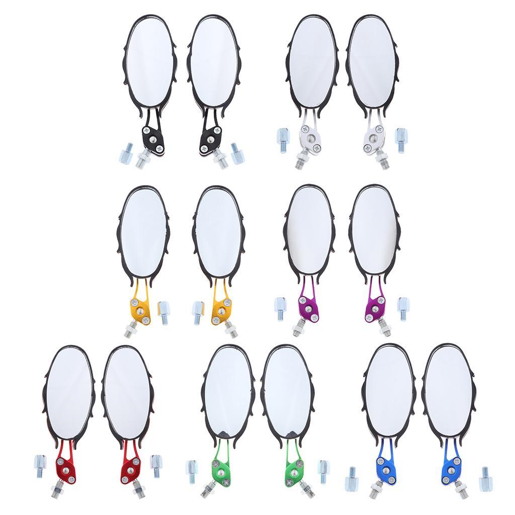 Alloy Rear View Race Mirrors Handle Bar Mount Clamp for Yamaha Motorbikes