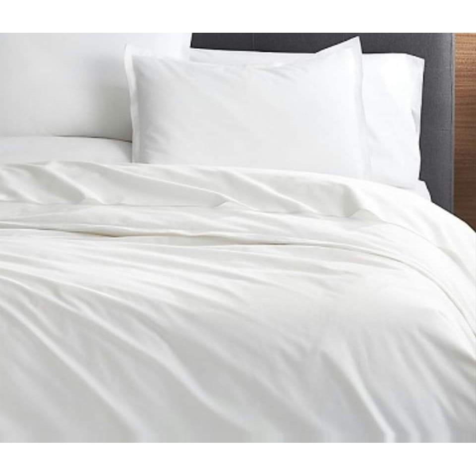 Bộ Drap cotton Trắng Trơn cho khách sạn, nhà nghỉ...1m. 1,2m. 1,4m. 1,6m. 1,8m...nệm cao 5-27 phân