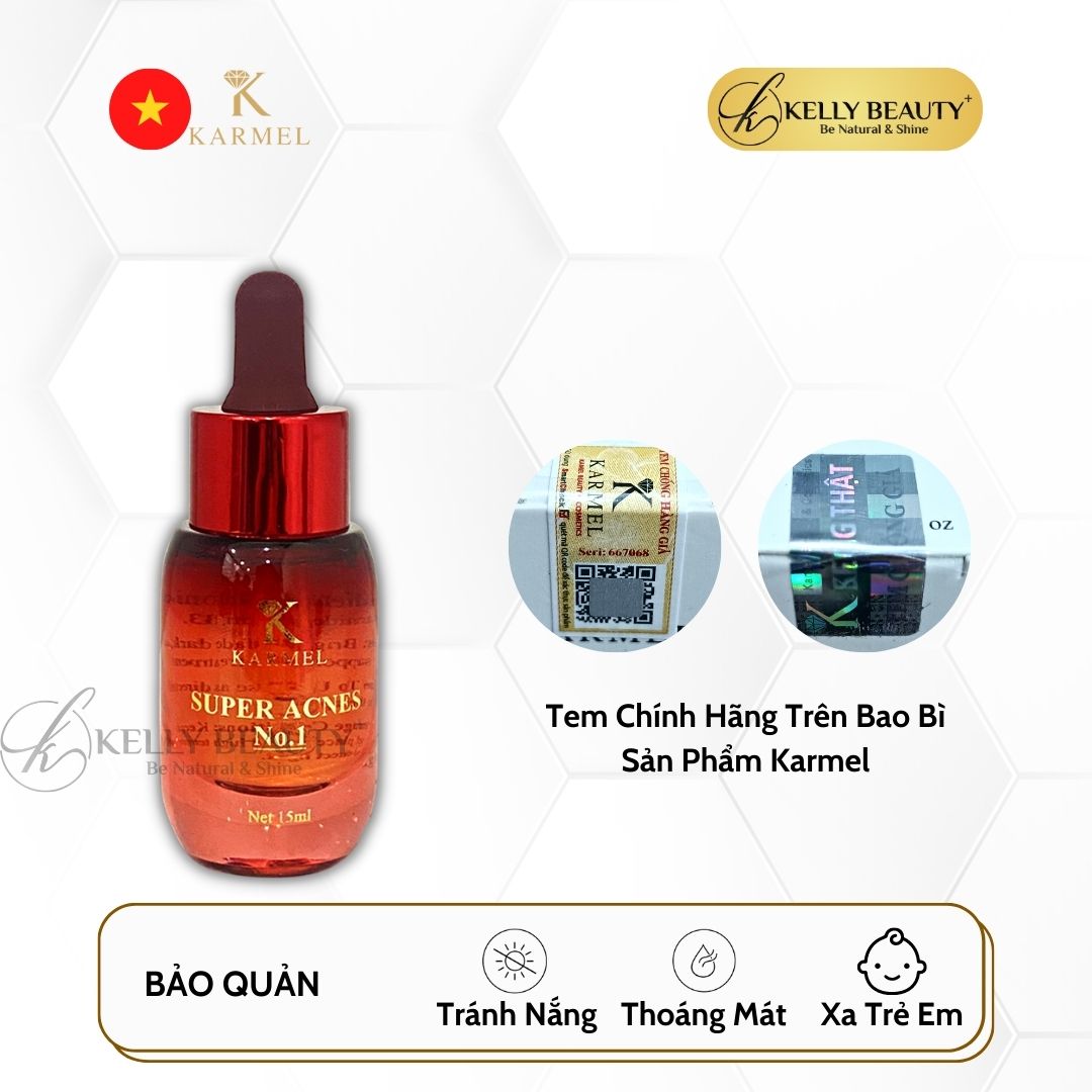 Karmel Super Acnes No1 – Serum Mụn Viêm Nhiễm, Mụn Bọc Sưng Tấy, Mụn Mủ | Kelly Beauty