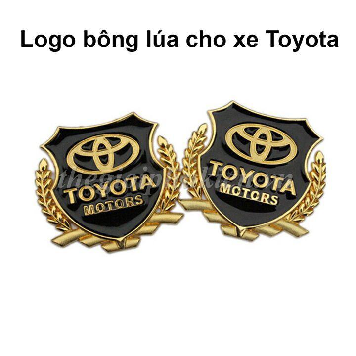 Combo 2 Logo dạng Bông lúa theo xe Toyota