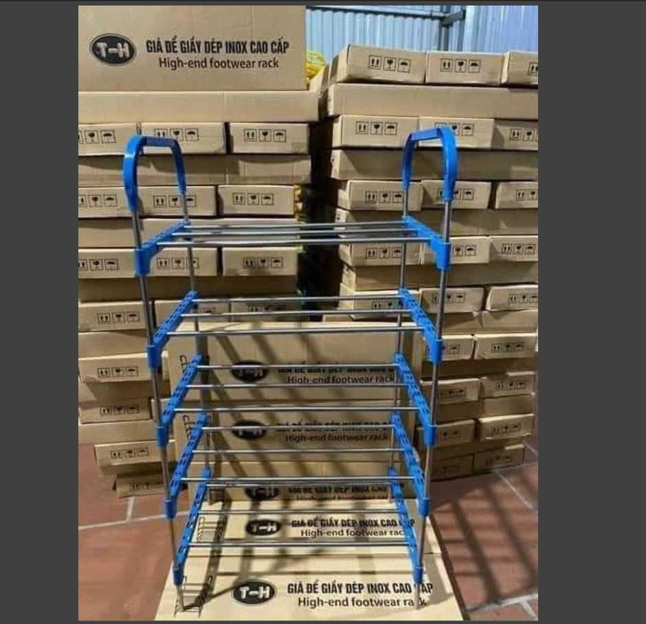 KỆ GIÀY INOX 5 TẦNG