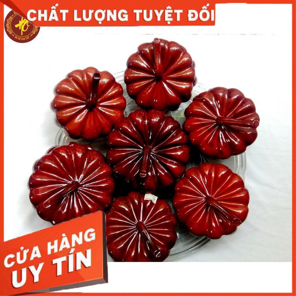 KHAY ĐỰNG BÁNH KẸO QUẢ BÍ NGÔ - GỖ HƯƠNG ĐỤC TAY LIỀN KHỐI