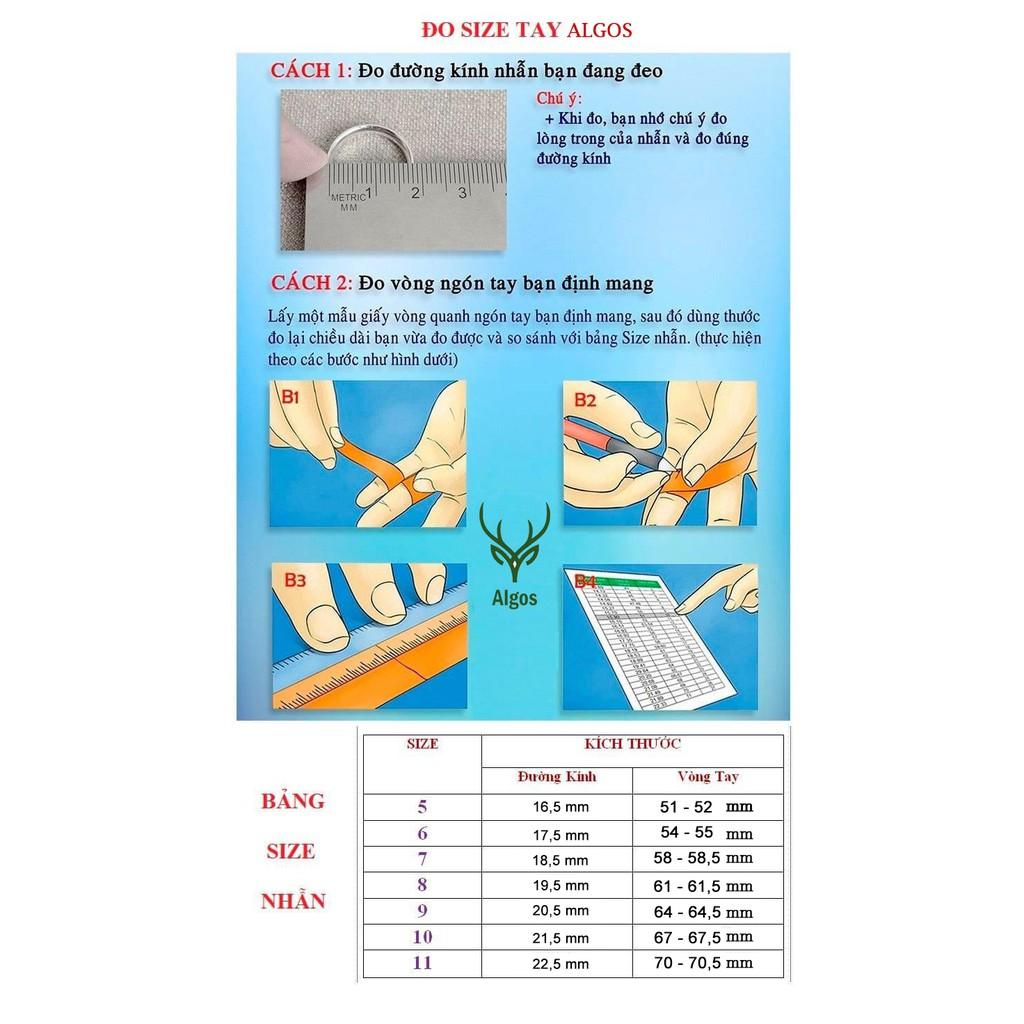 Nhẫn nam titan nguyên khối phong cách