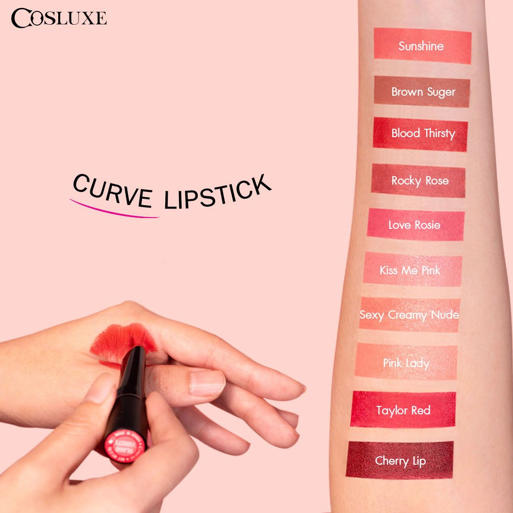 Son Thỏi Lì Cosluxe Curve Lipstick Sunshine 2.5g - Màu cam hồng