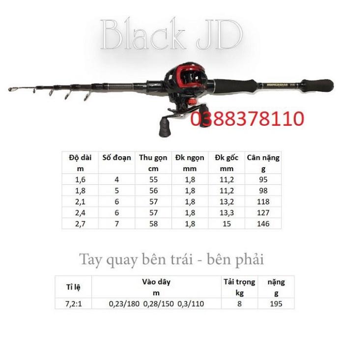 Sale to Combo Lure Ngang ,Bộ Cần Câu Lure Máy Ngang Rút Gọn 60cm Chất Liệu Carbon  - xả hàng tồn