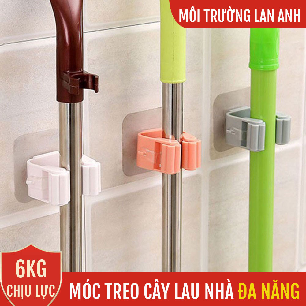 Móc treo cây lau nhà đa năng tiện dụng, không thấm nước, chịu lực 6kg