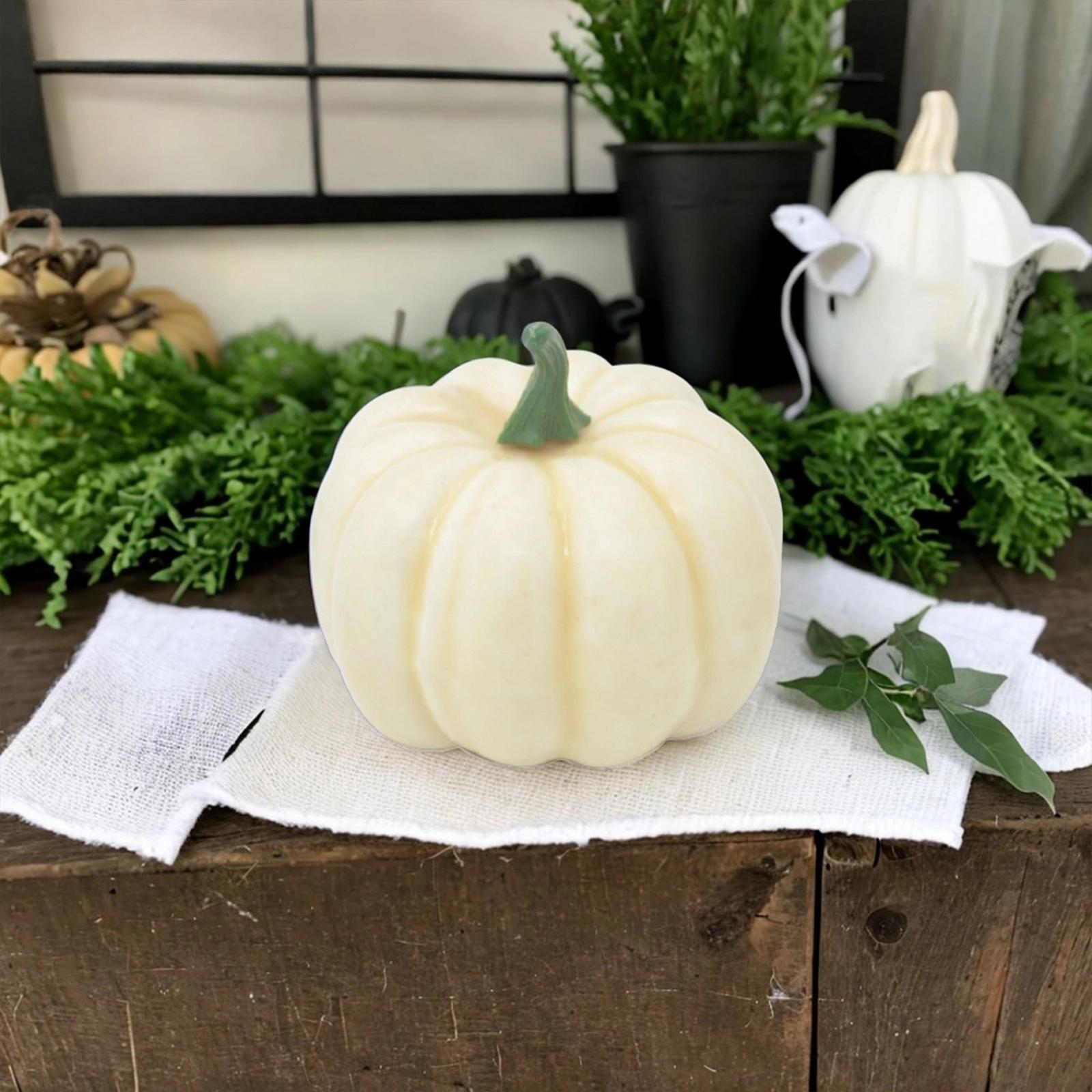 Artificial Pumpkin Foam Pumpkin Lifelike Fall Harvest Decorative Pumpkin Simulation Pumpkin for Table Thanksgiving Halloween Decor Fireplace