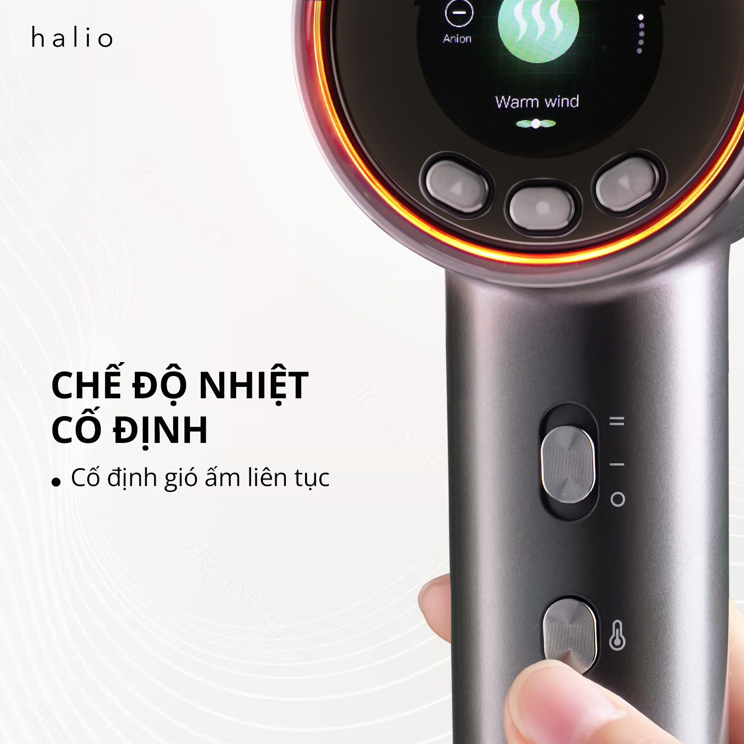 Máy Sấy Tóc Halio Hypersonic Hair Dryer Luân Phiên Nóng Lạnh, Bảo Vệ Da Đầu