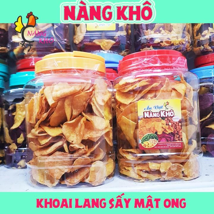 500g khoai lang sấy giòn tẩm mật ong (hàng loại 1 nguyên miếng - trái cây sấy) | Nàng Khô