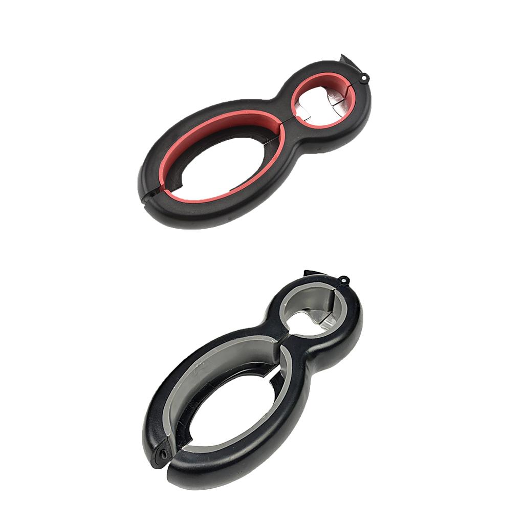 Multi Bottle Opener Jar Can Kitchen Manual Lid Opener Tool Gadgets Black