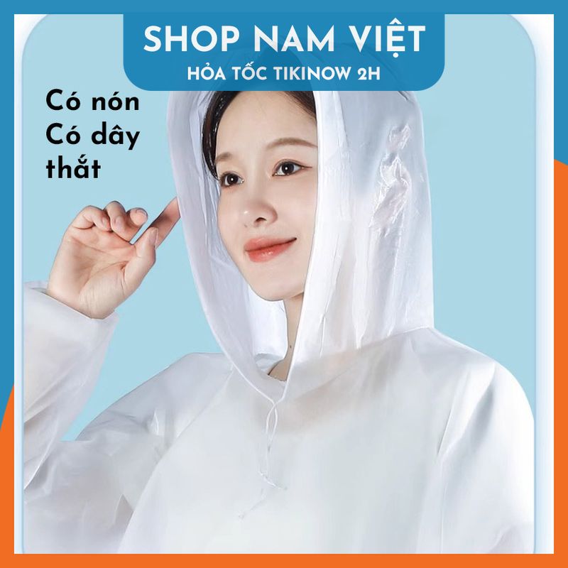 Áo Mưa Mặc Một Lần Có Nón Loại Tốt Dai Khó Rách