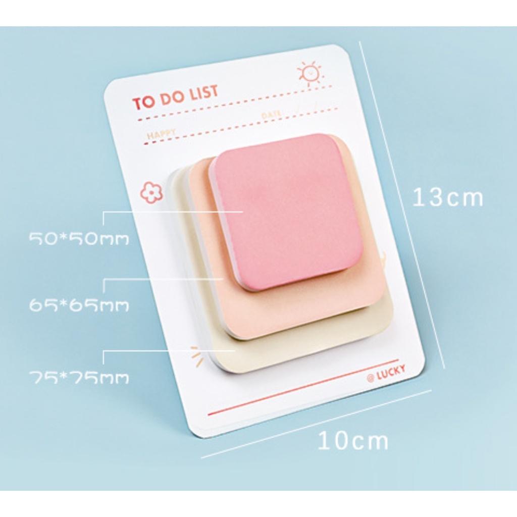 Set 90 Tờ Sticky Note - Giấy Ghi Chú Dán Pastel