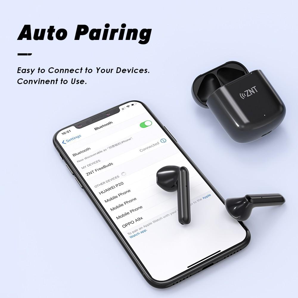 ZNT FreeBuds Tai Nghe Bluetooth Bluetooth 5.0 Tai Nghe Gắn Tai Không Dây Hi-Fi Âm Thanh Nổi Chống Mồ Hôi Tai Nghe V - Hàng Chính Hãng