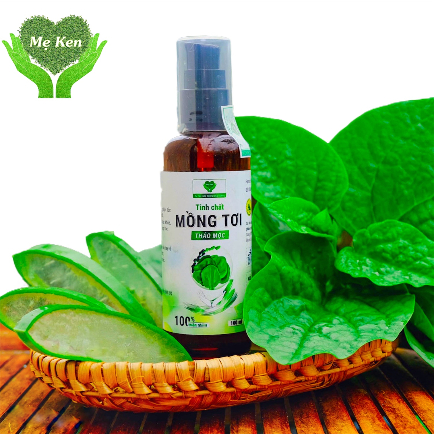 Tinh chất thảo mộc mồng tơi MẸ KEN - dầu xả thiên nhiên, suôn mượt tóc
