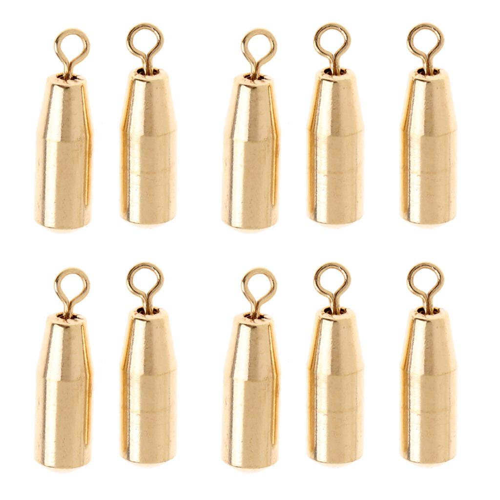 30pcs Brass Sinker Drop Shot Weights Sinker Perch Pike Fishing