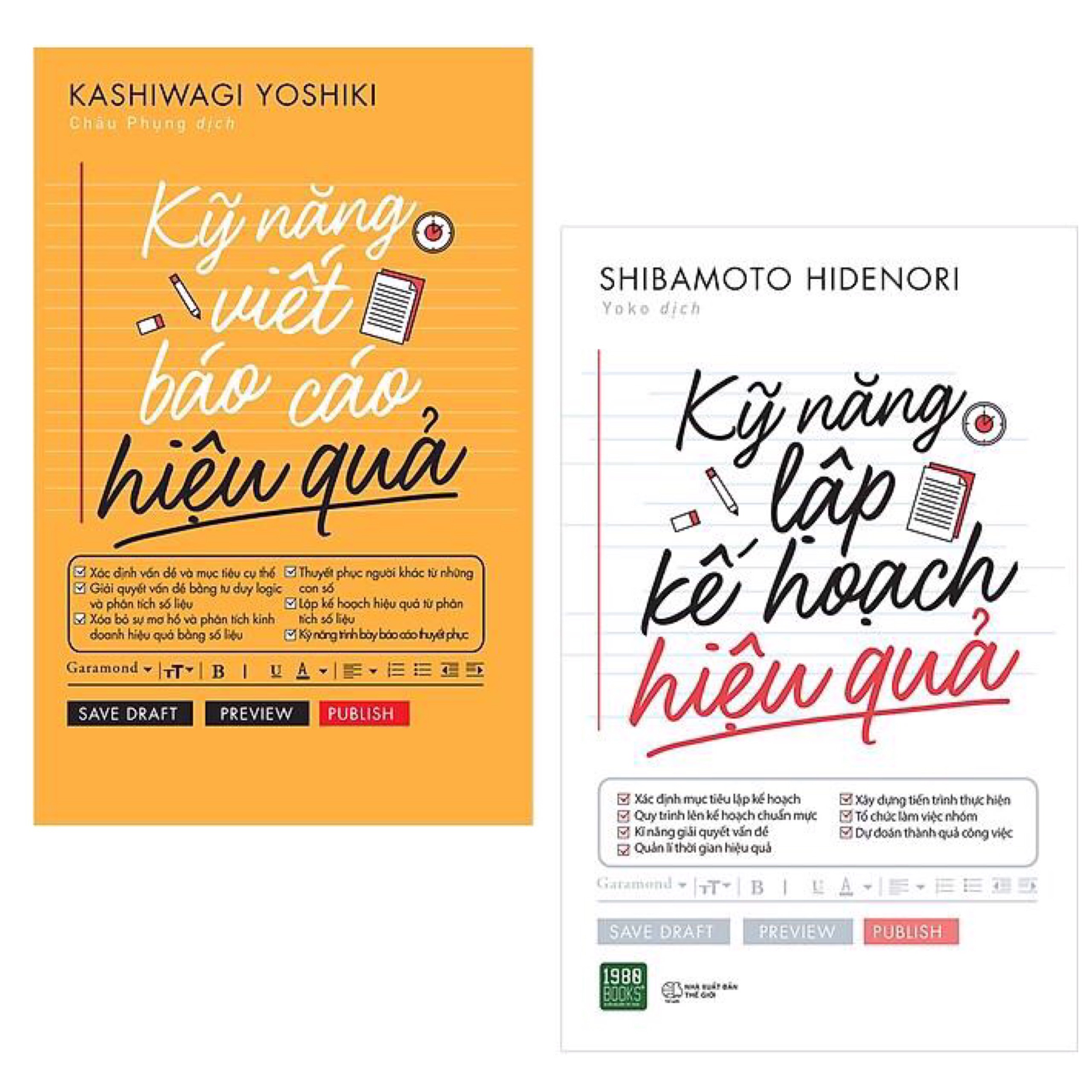 Combo Không Thể Thiếu Cho Những Nhân Viên Chuyên Nghiệp: Kỹ Năng Viết Báo Cáo Hiệu Quả + Kỹ Năng Lập Kế Hoạch Hiệu Quả (những bí quyết để từng bước thăng tiến trong công việc)