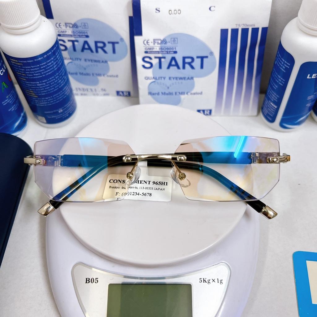 Kính lão thị viễn thị gọng khoa vát Kim cương chống as xanh giả râm cao cấp KVT12UNIQUI