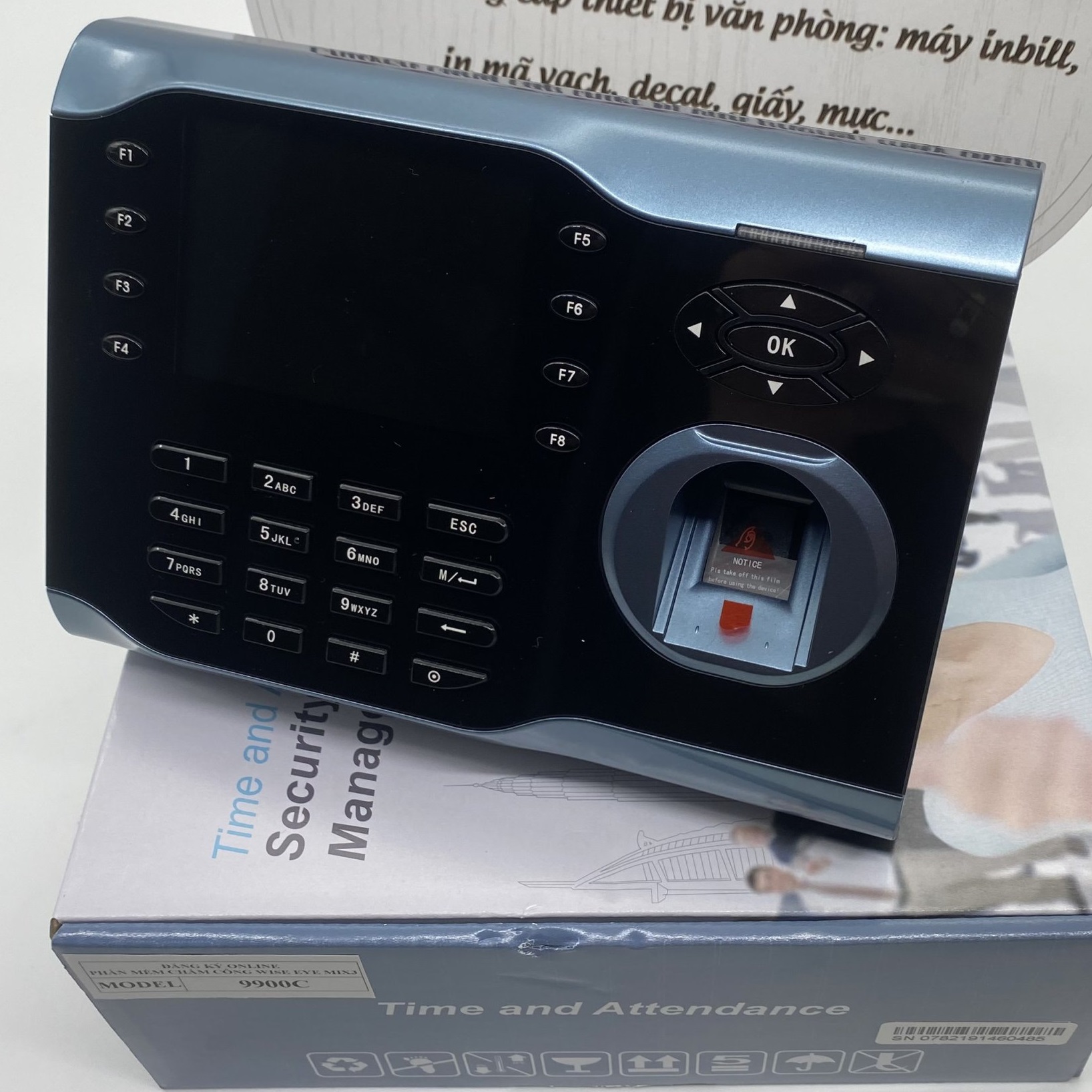Máy chấm công vân tay &amp; thẻ từ RONALD JACK 9900C - Hàng nhập khẩu