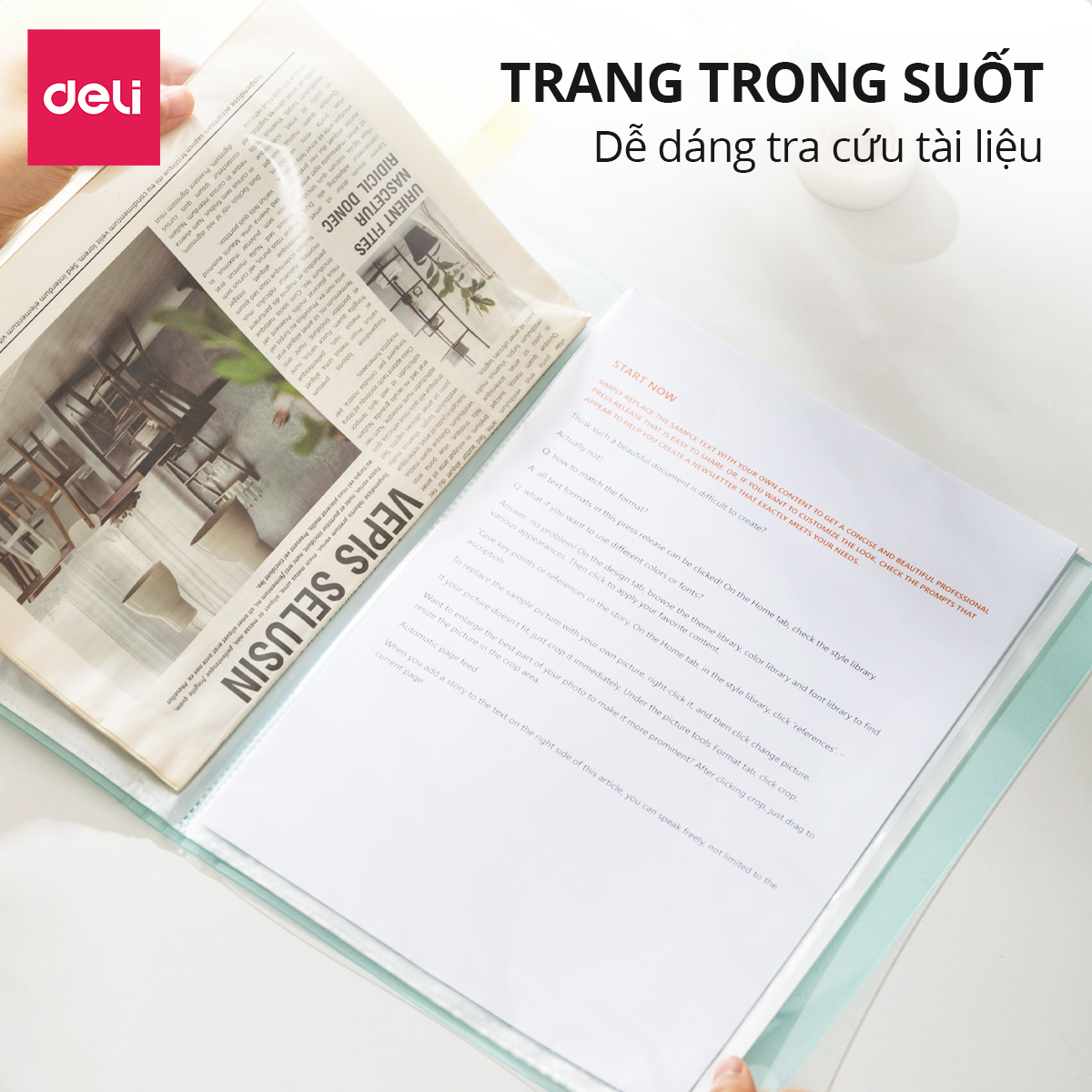 File Tài Liệu File Lá Học Sinh Deli Đa Năng A4 Bìa Kẹp Lá Tệp Đựng Tài Liệu Đựng File Siêu Âm 20 30 40 Lá Màu Pastel