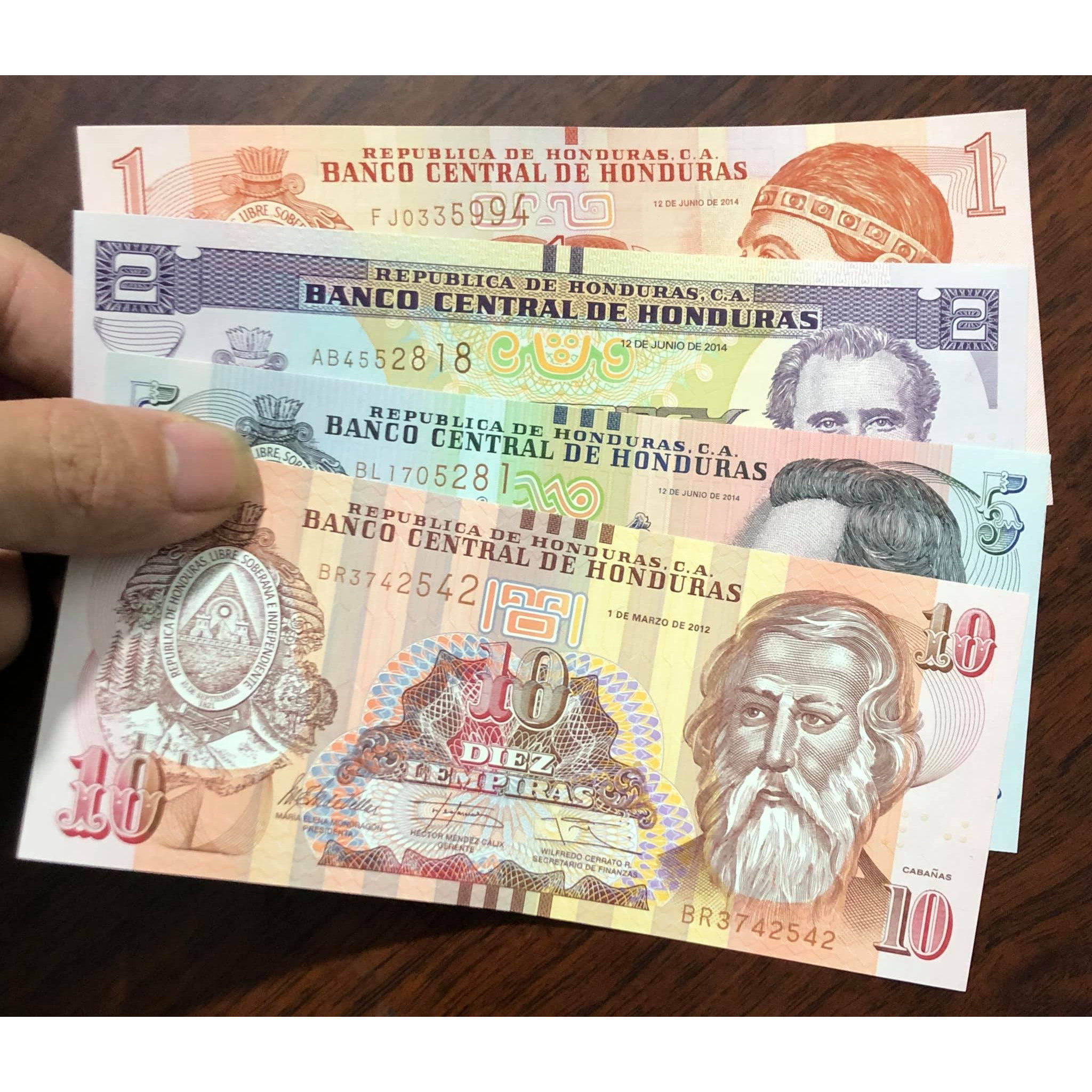 Bộ tiền cổ cộng hòa Honduras, 4 tờ sưu tầm