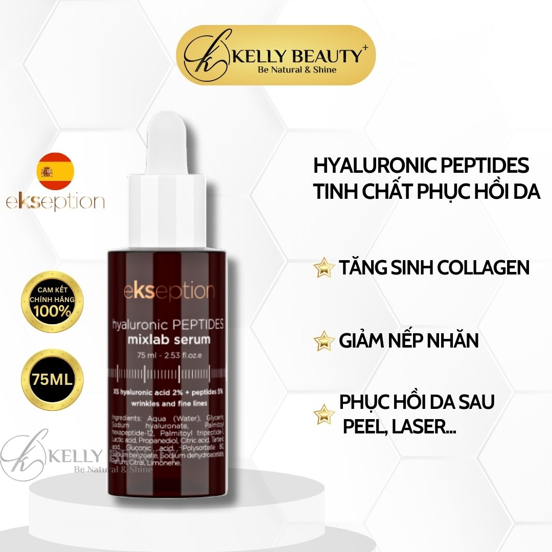 Ekseption Hyaluronic PEPTIDES mixlab serum - Tinh Chất Phục Hồi Chống Lão Hóa Da | Kelly Beauty