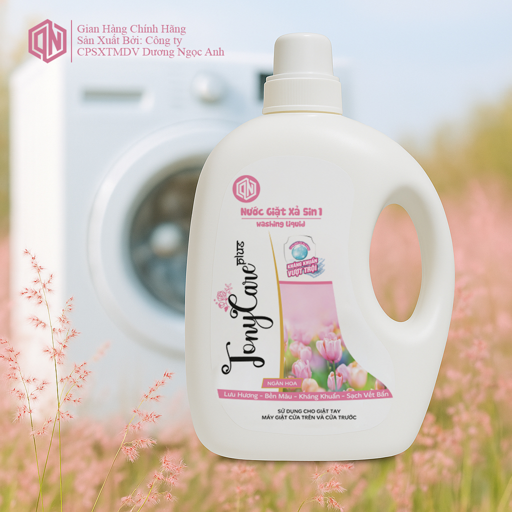 Nước giặt Tonycare 2100ml – Hương Ngàn Hoa sạch sâu, thơm ngát, an toàn cho sức khỏe – Chính hãng Tonycare