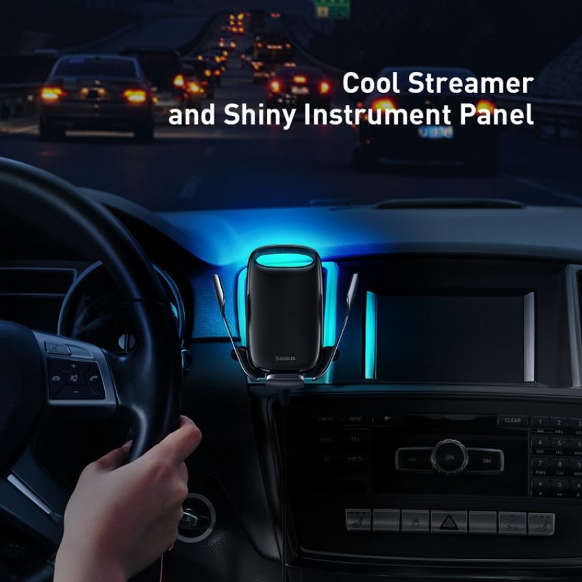 Giá đỡ điện thoại ô tô Baseus Milky Way Electric Bracker wireless Charger 15w - Hàng chính hãng