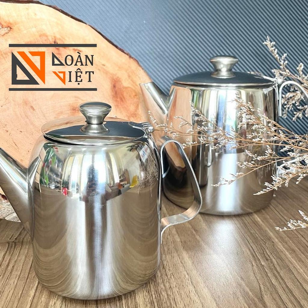 BÌNH TRÀ, ẤM TRÀ , cà phê - Inox dày, nắp bật , tay cầm được gia công chắc chắn - Nhiều size