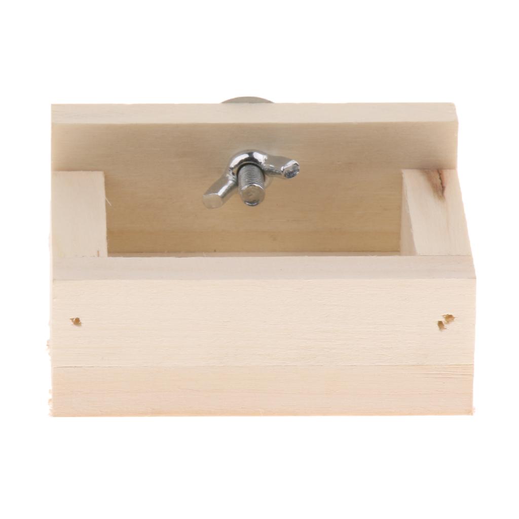 Pet Hamster, Chinchilla, Guinea Pig, Parrot Feeding Wood Bowl Square