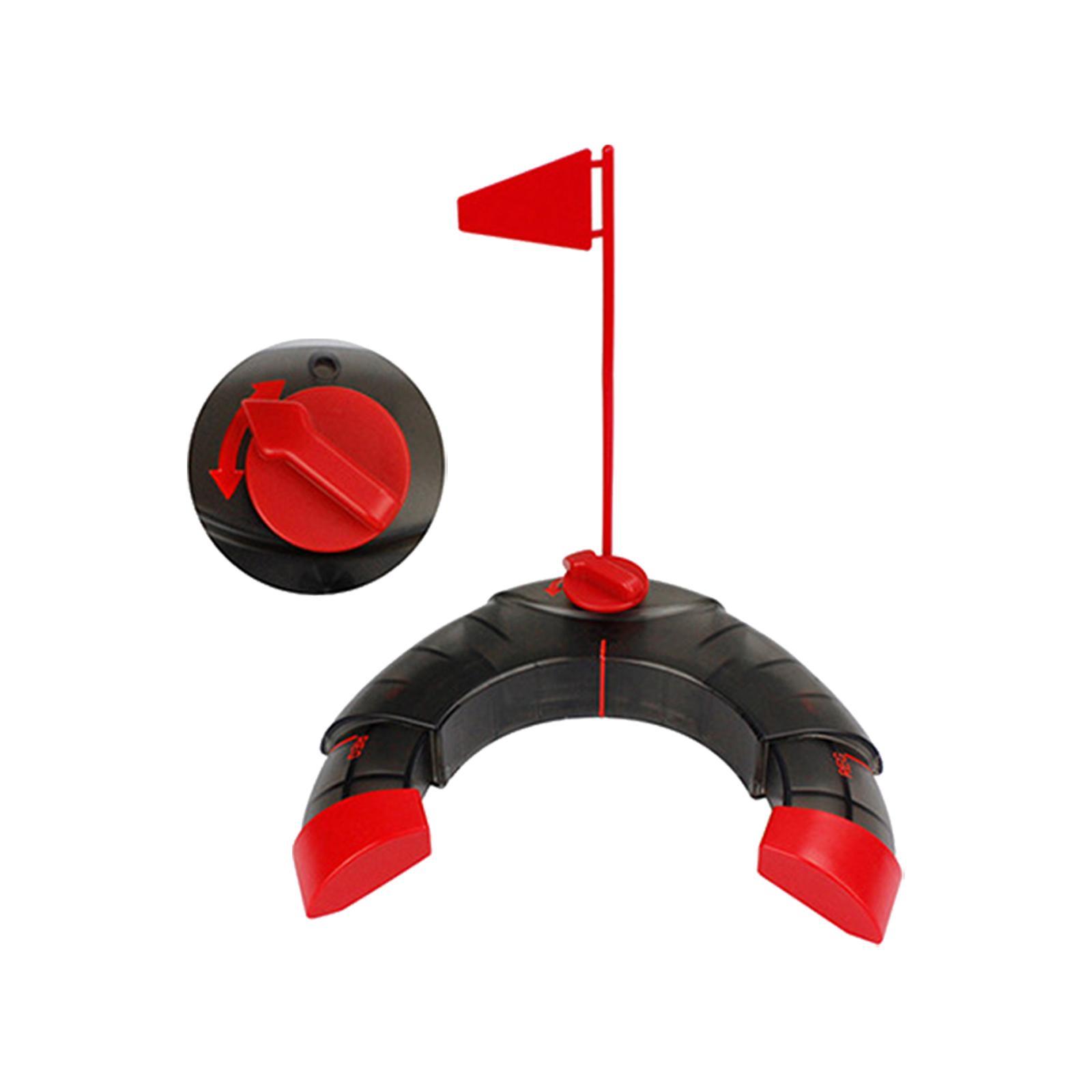 Golf Putting Cup and Flag Trainer Accessory Adjustable Size Golf Putt Cup