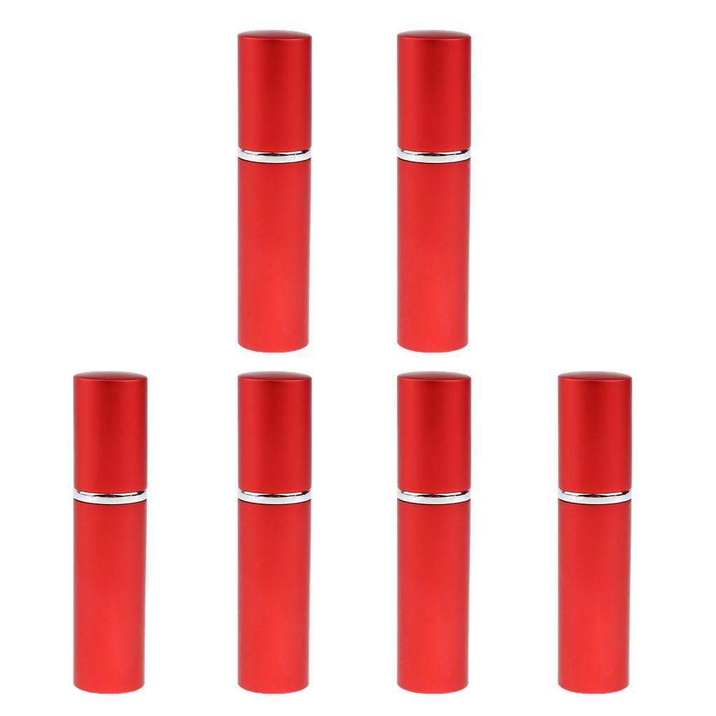 6 Pieces 10ml Refillable Mist Spray Bottle Perfume Pressed Atomizer