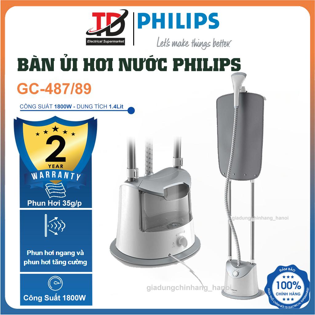 Bàn Ủi Hơi Nước Đứng Philips GC487/89, 1800W-1.4Lit, Hàng Chính Hãng