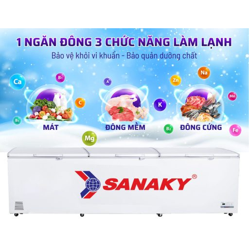 VH-1799HY3 - Tủ đông Sanaky inverter 1500 lít VH-1799HY3 - Hàng chính hãng