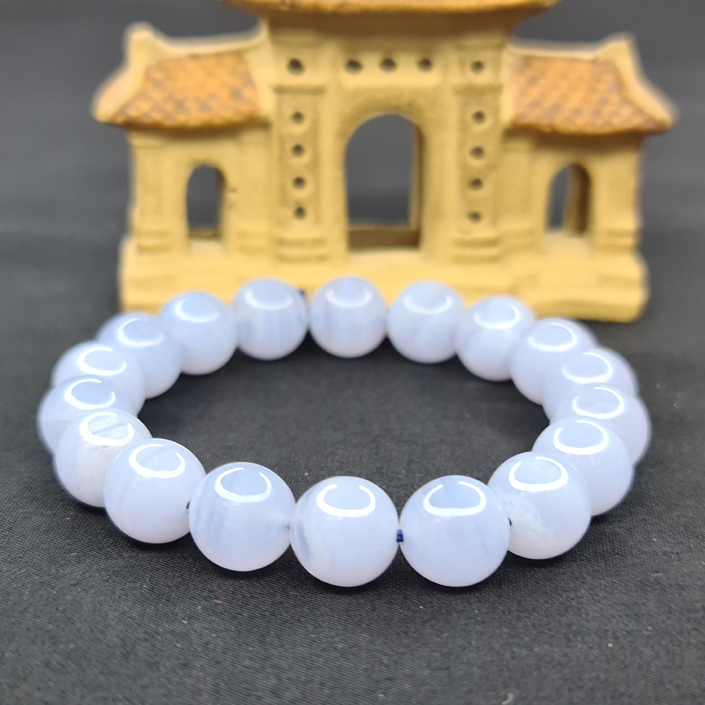 Vòng Tay Dạng Hạt Chalcedony Xanh - Mx - Hợp Mệnh Mộc, Thuỷ