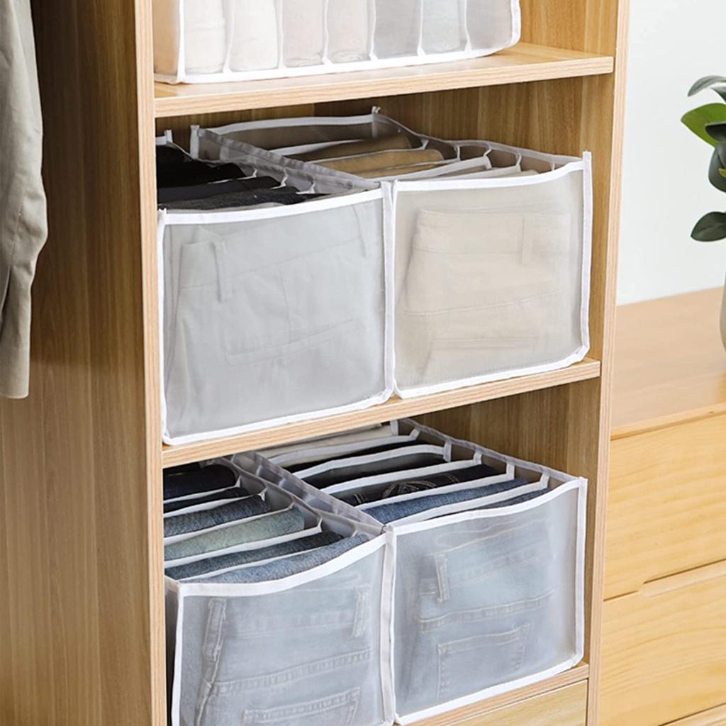 Túi đựng quần áo chia ngăn Hộp xếp đồ lót tiện ích Khay xếp quần áo gọn gàng Túi bọc quần áo chống bụi giỏ đựng đồ lót