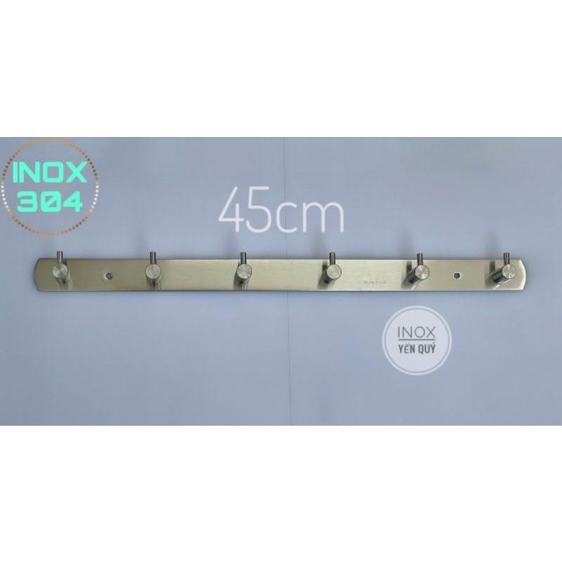 INOX304 MÓC TREO INOX MỜ LOẠI 6 VẤU CÓ THỂ KHOAN HOẶC DÁN TƯỜNG