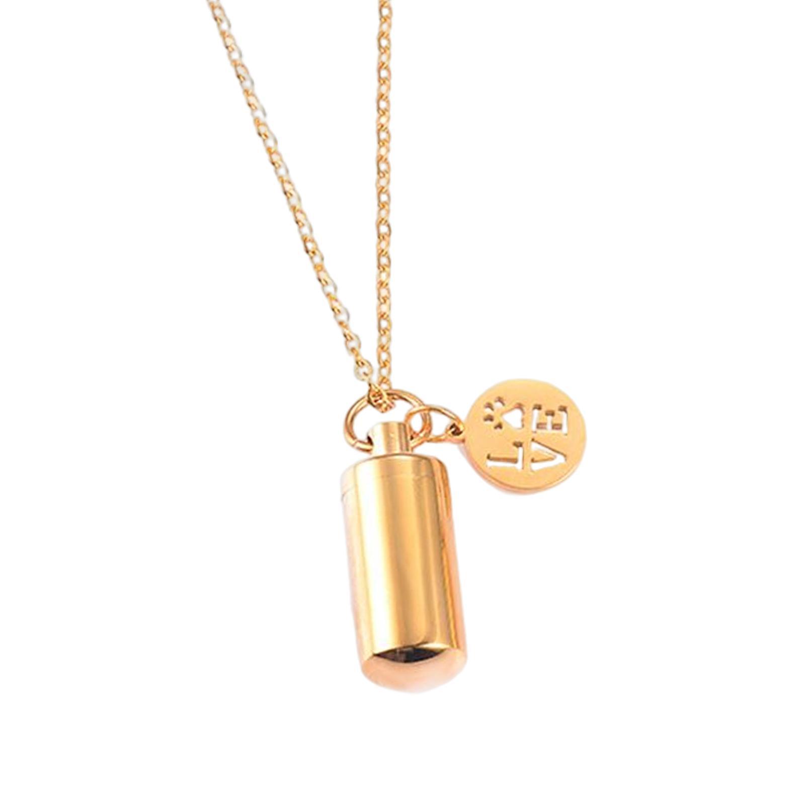 Small Cylinder Cremation Urn Necklace  Keepsake for Dog and Cats