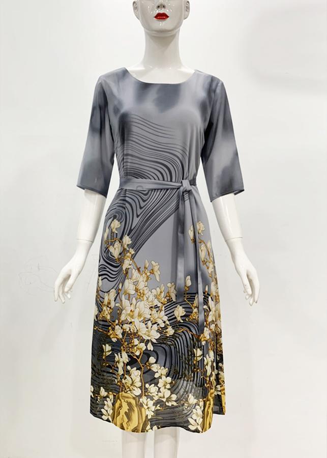 Đầm Suông Giấu Bụng Kiểu Đầm Suông Thời Trang Trung Niên Bigsize GOTI 3244