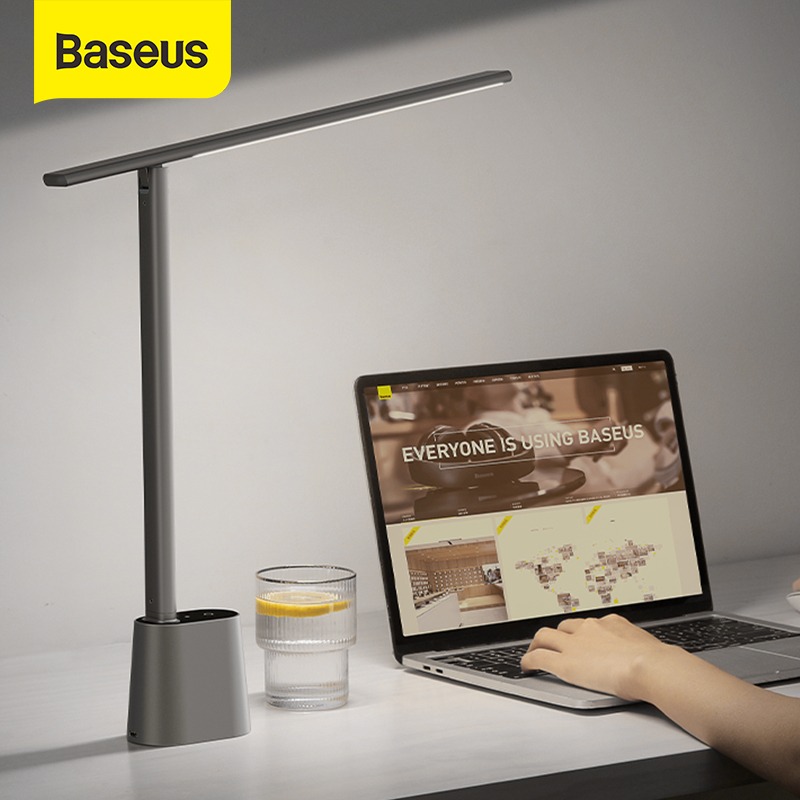 Đèn để bàn thông minh Baseus Smart Eye Series Charging Folding Reading Desk Lamp (Cảm biến ánh sáng tự động, pin sạc, 3000k - 6000k Full-Spectrum, Foldable and Rechargeable Reading Lamp)