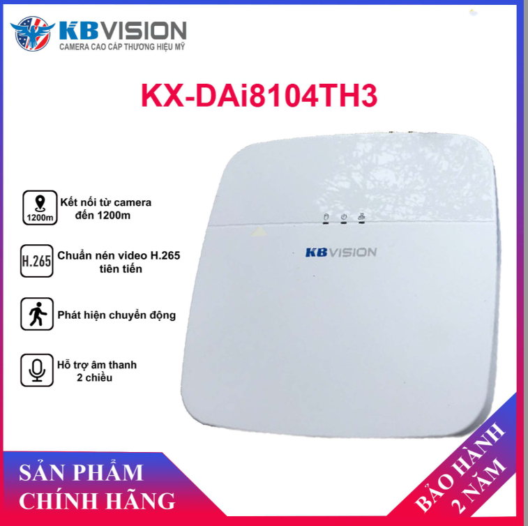 Đầu Ghi Hình Ai Nhận Diện Khuôn Mặt 4 Kênh KX-DAi8104TH3-hàng chính hãng