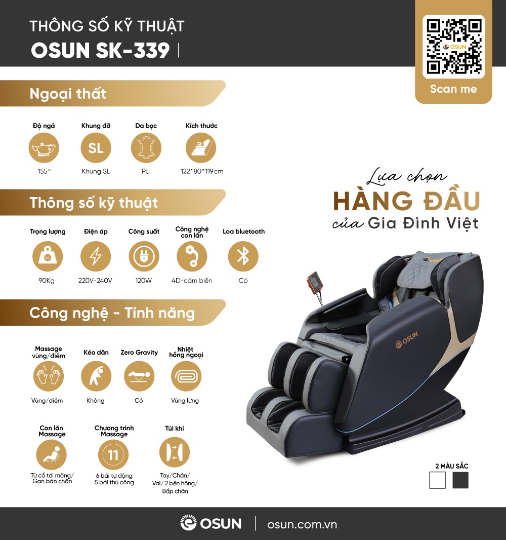 Ghế Massage Toàn Thân OSUN ZASAMI  SK-339