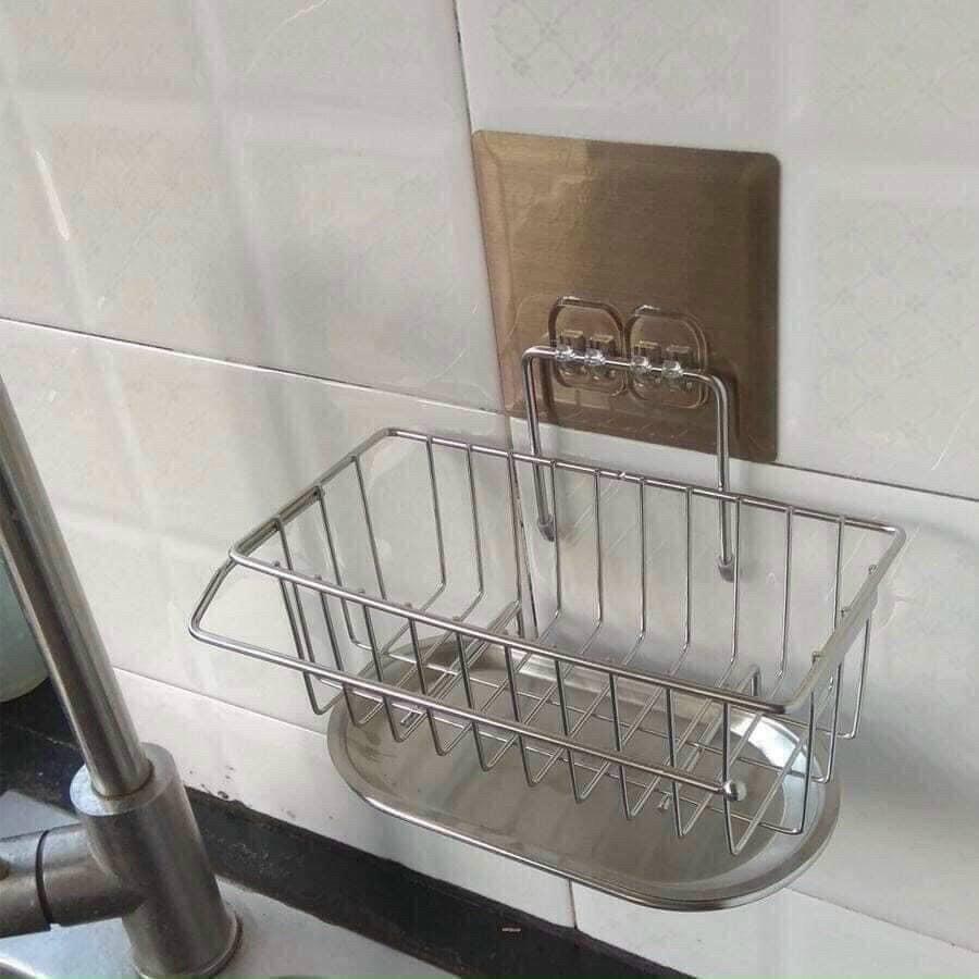 Giá Inox Đựng Dụng Cụ Rửa Bát Dán Tường Hbh - Loại Tốt