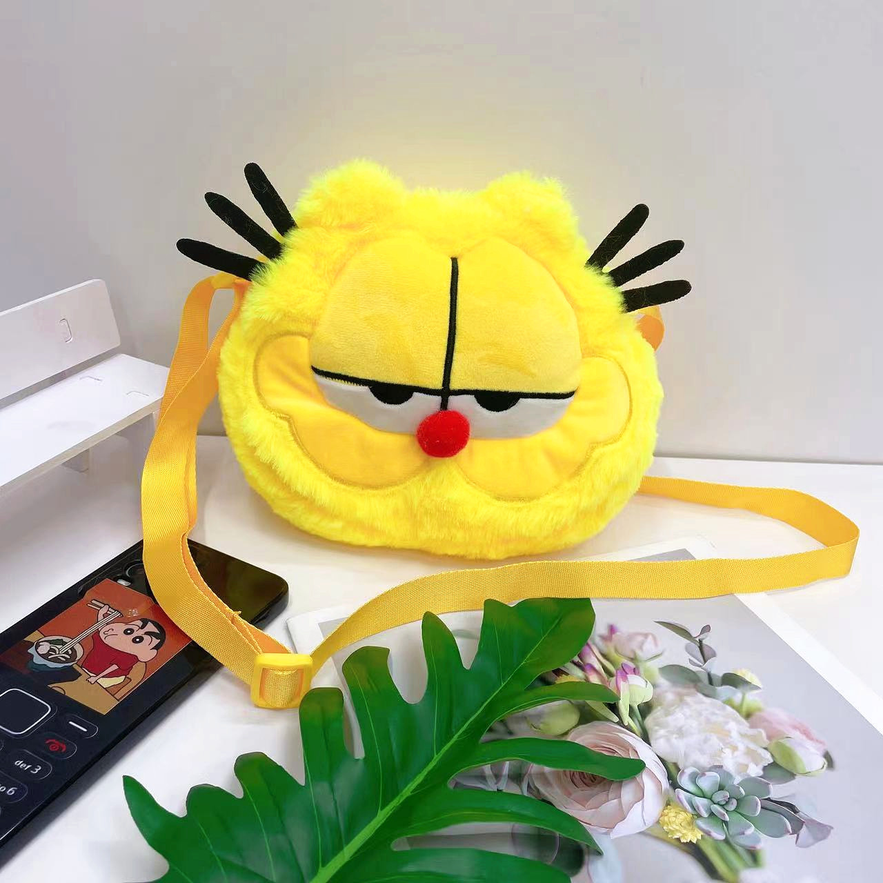 Túi Gấu Bông Gòn Đeo Chéo, Túi Mèo Garfield Siêu Quậy