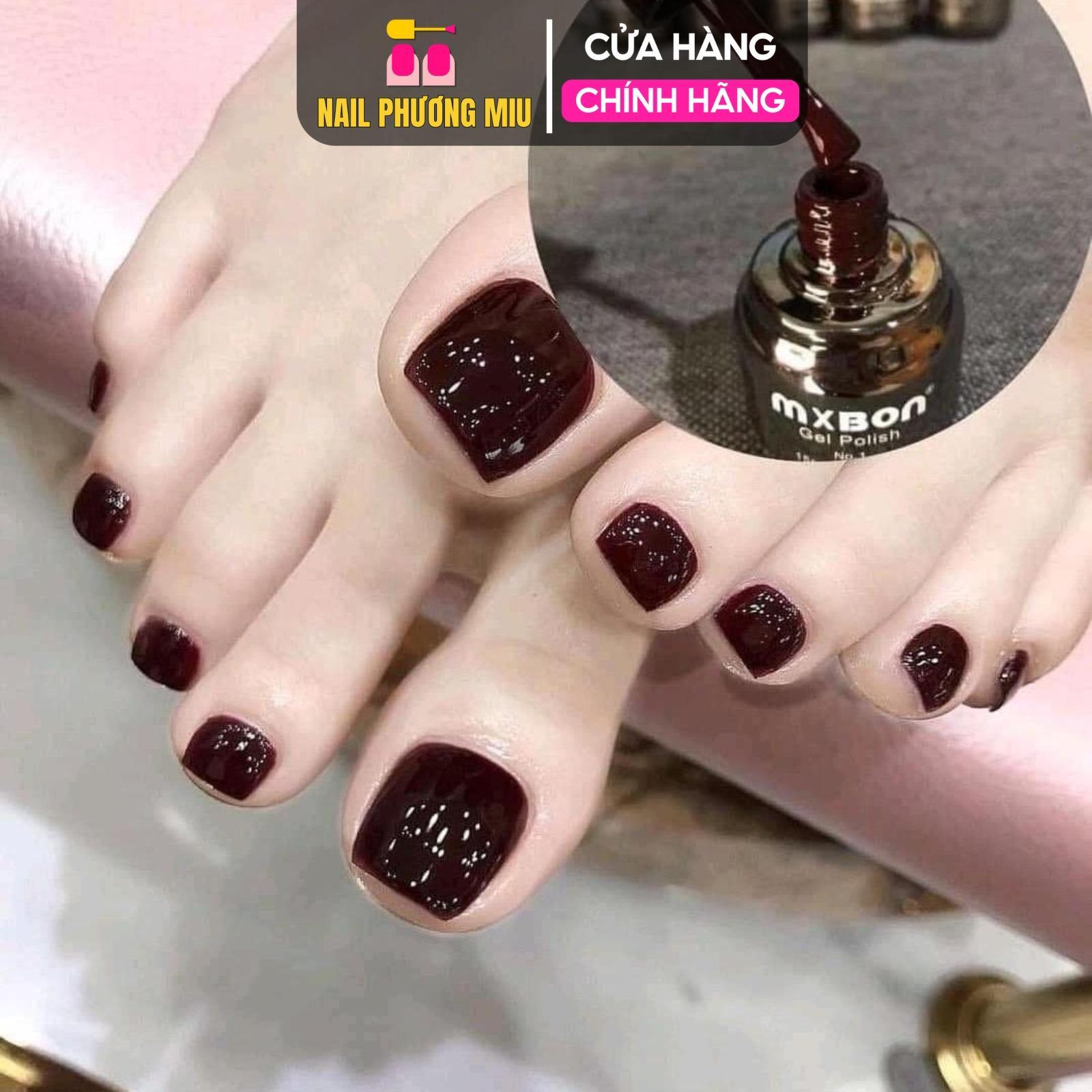 [Chai Lẻ] Sơn Gel Đỏ Mận MXBON Cao Cấp Số 6 Đặc Biệt 15ml Siêu Đậm Mướt, Dễ Kéo, Cần Dùng Đèn Hơ Nhanh Khô, Sơn Móng Làm Nail Đỏ Đô, Đỏ Mận